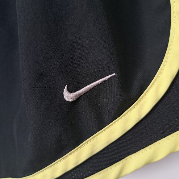 Nike Dri Fit Running Shorts Black and Yellow Women's Medium - Picture 3 of 7